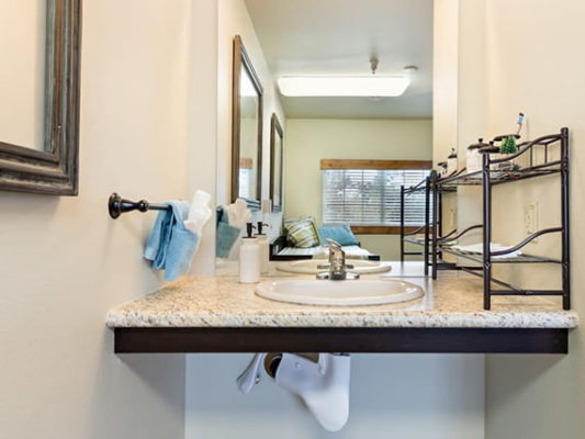 sink counter in Bathroom - Mill View Memory Care